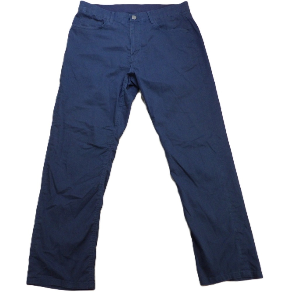 Faherty Stretch Pants Men W33 Navy Coolmax Organic Cotton Performance Casual